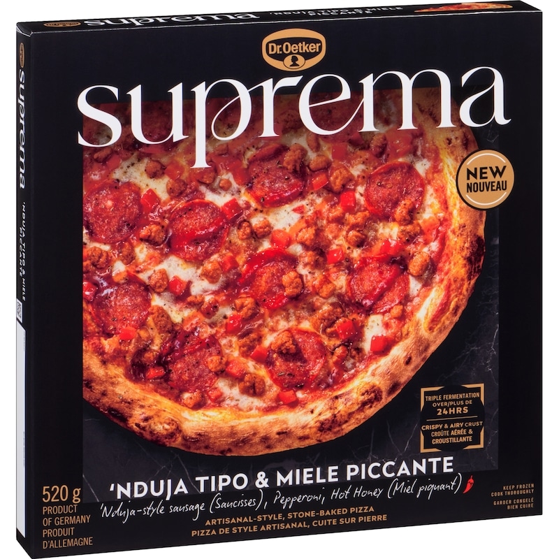 Suprema Artisanal-Style, Stone-Baked Pizza 'nduja Tipo & Miele Piccante