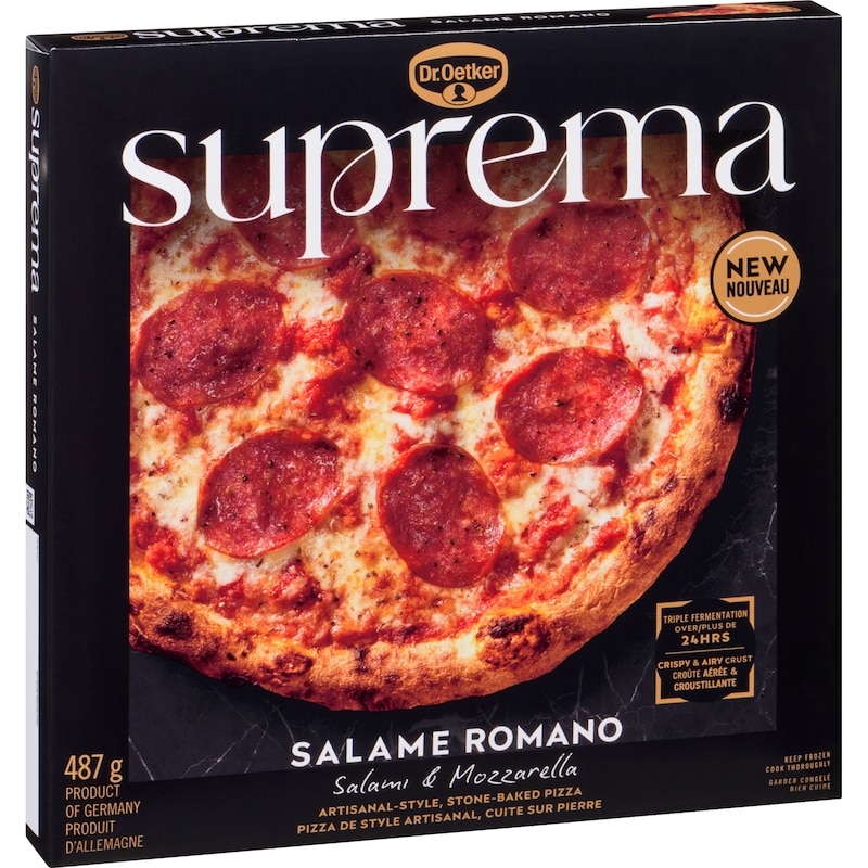 Suprema Artisanal-Style, Stone-Baked Pizza Salame Romano
