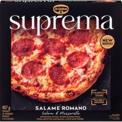 Dr. Oetker Suprema pizza de style artisanal, cuite sur pierre salame romano 487 g, 1,64 $/100g