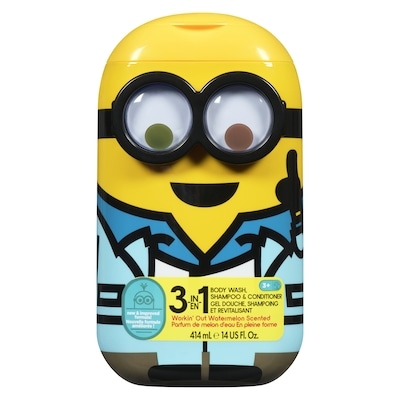 Minions Minions 3-In-1 Body Wash, Shampoo & Conditioner Workin' Out Watermelon Scented 3+ 414 ml, $1.57/100ml