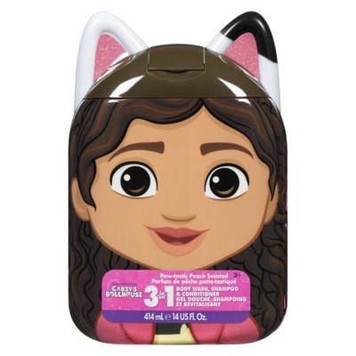 Gabby's Dollhouse 3-In-1 Body Wash, Shampoo & Conditioner Paw-Tastic Peach Scented 3+ 414 ml, $1.45/100ml