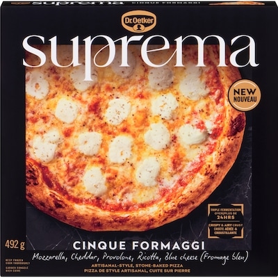 Dr. Oetker Suprema pizza de style artisanal, cuite sur pierre cinque formaggi 492 g, 2,03 $/100g