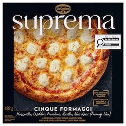 Dr. Oetker Suprema pizza de style artisanal, cuite sur pierre cinque formaggi 492 g, 1,73 $/100g