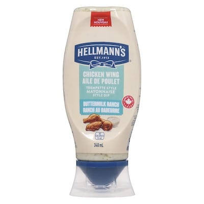Hellmann's Buttermilk Ranch Chicken Wing Mayo Style Dip 340 ml, $1.76/100ml