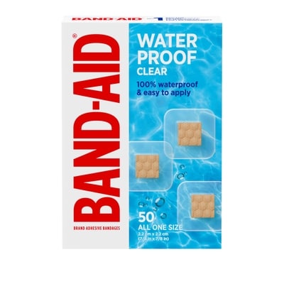Band-Aid Waterproof Clear Spot Bandages, One Size 50 ea, $0.15/1ea