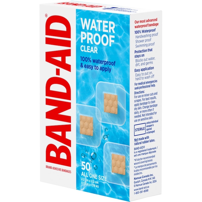 Waterproof Clear Adhesive Bandages, all one size