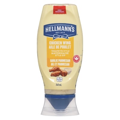 Hellmann's Garlic Parmesan Chicken Wing Mayo Style Dip 340 ml, $1.76/100ml