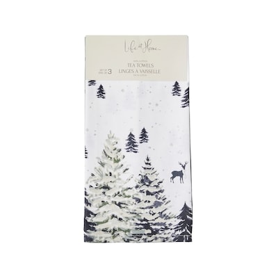 Life at Home Cotton Tea Towels 3 Pack - Holiday Cheer 3 ea, $3.33/1ea