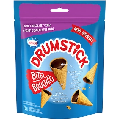 Nestlé Drumstick Bouchées, bouch. cornets gauf. choco noir 76 g, 8,54 $/100g