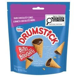 Nestlé Drumstick Bouchées, bouch. cornets gauf. choco noir 76 g, 7,88 $/100g