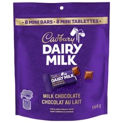 Cadbury DAIRY MILK Original Milk Chocolate Bars, Pack of 8 Mini Bars 144 g, $4.51/100g