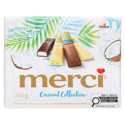 merci Assorted Chocolates Coconut Collection Limited Edition 250 g, $4.00/100g