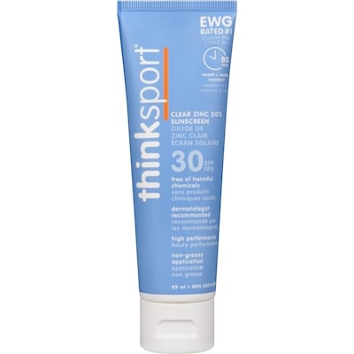 Thinksport Clear Zinc Sunscreen Spf 30 89 ml, $23.60/100ml