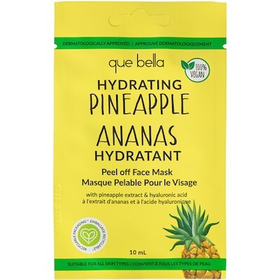 Que Bella Masque pelable pour le visage ananas hydratant 10 ml, 39,90 $/100ml