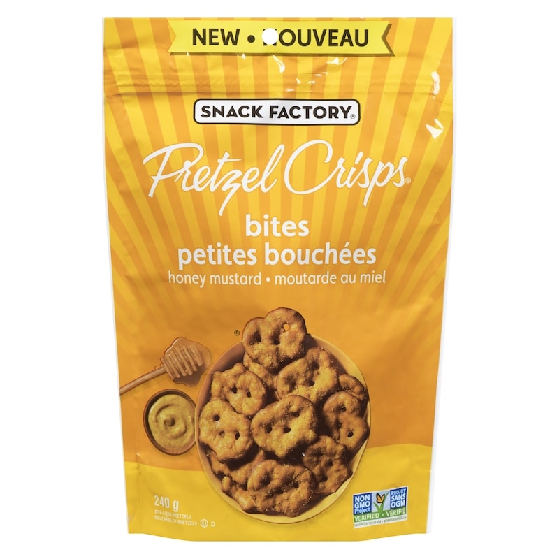 The Snack Factory Pretzel Crisps Bite-Sized Pretzels Honey Mustard