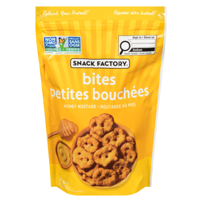 The Snack Factory Pretzel crisps bouchées de bretzels moutarde au miel 240 g, 2,50 $/100g