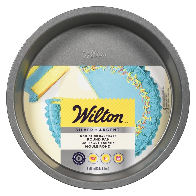 Non-Stick Bakeware Round Pan Silver 20.3 X 3.8 Cm