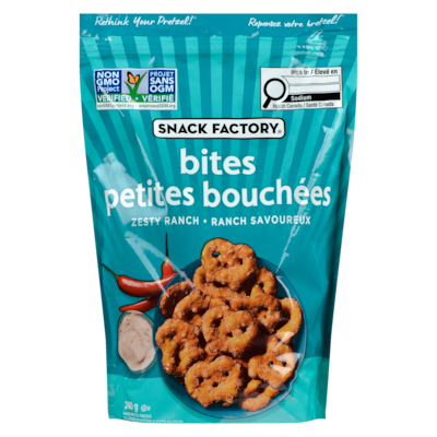 The Snack Factory Pretzel Crisps Bite-Sized Pretzels Zesty Ranch 240 g, $2.08/100g