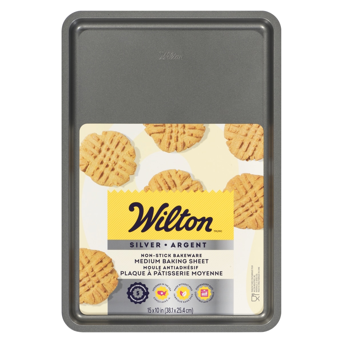 Wilton Moule antiadhésif plaque à pâtisserie moyenne argent 38.1 x 25.4 cm 1 ea, 15,00 $/1ch