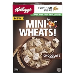 Kelloggs Mini Wheats Cereal Chocolate Flavour 377 g, $1.33/100g