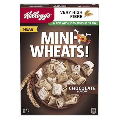 Kelloggs Mini Wheats Cereal Chocolate Flavour 377 g, $1.85/100g