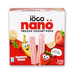 IOGO Nano Frozen Yogurt Pops, Strawberry Banana 400 ml, $1.75/100ml
