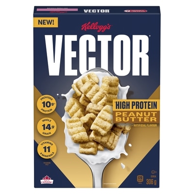 Kelloggs Vector Cereal Peanut Butter 306 g, $2.06/100g