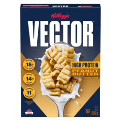 Kelloggs Vector Cereal Peanut Butter 306 g, $1.89/100g