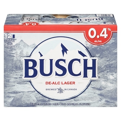 Busch Dealcoholized Beer With Natural Flavour De-Alc Lager 12x355.0 ml, $0.28/100ml