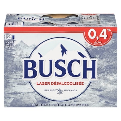 Busch Bière désalcoolisée avec arôme naturel lager désalcoolisée 12x355.0 ml, 0,28 $/100ml