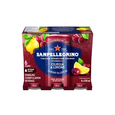 San Pellegrino Ciliegia & Limone Sparkling Fruit Beverage 6x330.0 ml, $0.40/100ml