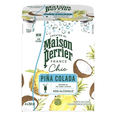 Maison Perrier Maison perrier chic piña colada, non alcoolisé paquet de 4 4x250.0 ml, 0,85 $/100ml