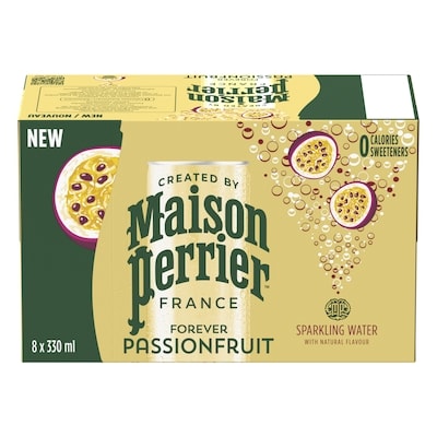 Maison Perrier Sparkling Water Beverage Forever Passion Fruit 8x330.0 ml, $0.31/100ml