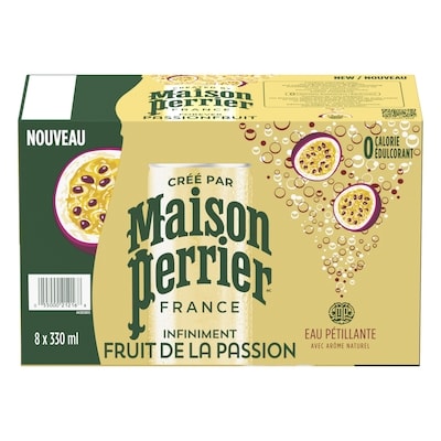 Maison Perrier Boisson à l’eau pétillante Infiniment Fruit de la passion 8x330.0 ml, 0,38 $/100ml