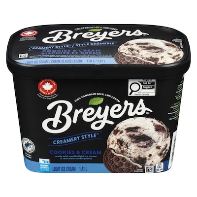 Breyers Cookies & Cream Light Ice Cream  1410 ml, $0.27/100ml