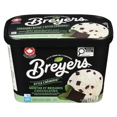 Breyers Menthe et Brisures Chocolatées   1410 ml, 0,27 $/100ml