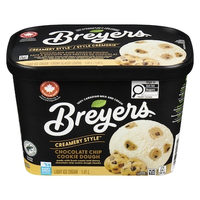Breyers Chocolate Chip Cookie Dough Light Ice Cream  1410 ml, $0.57/100ml