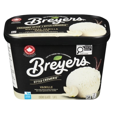 Breyers Crème glacée Vanille Naturelle  1410 ml, 0,27 $/100ml