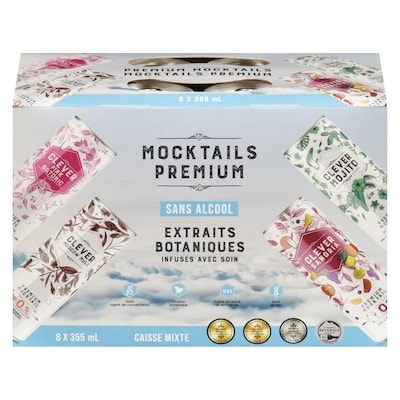 Clever Mocktails Mocktails premium caisse mixte 355 ml, 5,35 $/100ml