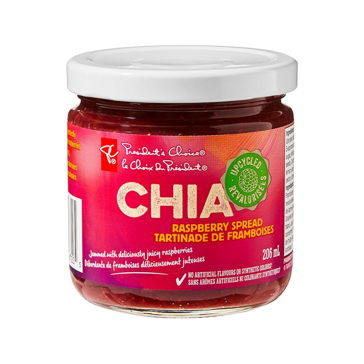 le Choix du Président Tartinade de framboises chia 206 ml, 2,57 $/100ml