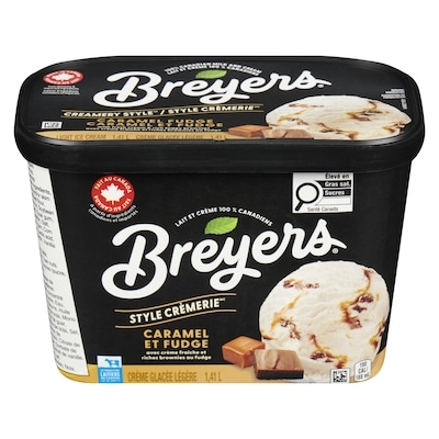 Breyers Crème glacée légère Caramel et Fudge  1410 ml, 0,27 $/100ml