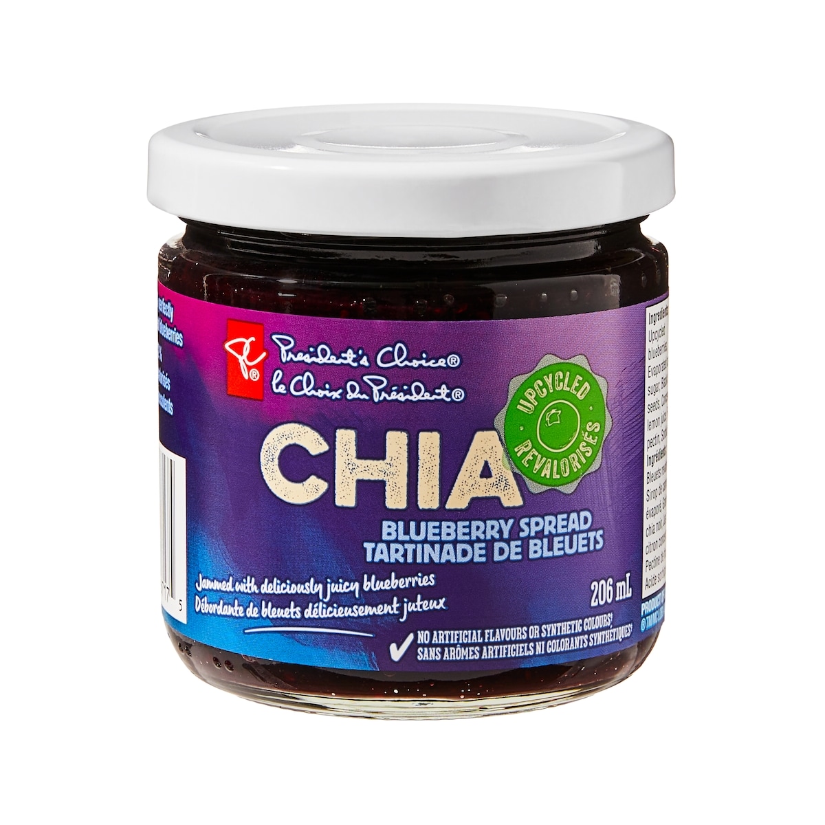 le Choix du Président Tartinade de bleuets chia 206 ml, 2,57 $/100ml