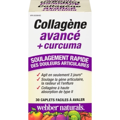 Webber Naturals Collagène avancé + curcuma 30 ea, 1,13 $/1ch
