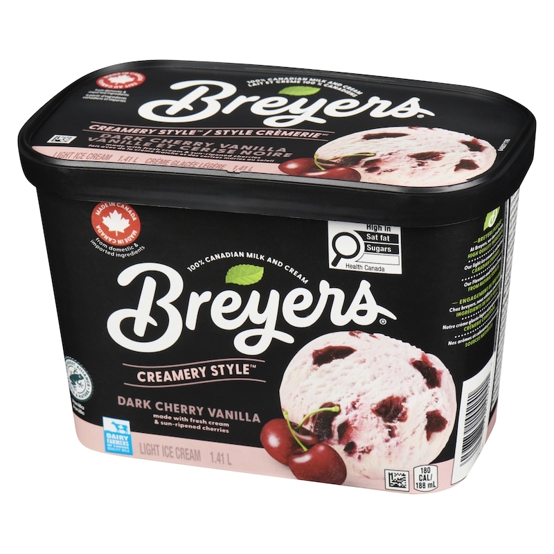 Dark Cherry Vanilla Light Ice Cream 