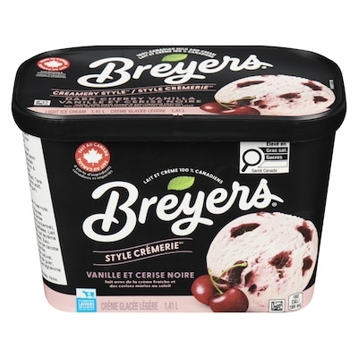 Breyers Crème glacée légère Vanille et Cerises Noires  1410 ml, 2,67 $/100ml