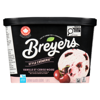 Crème glacée légère Vanille et Cerises Noires