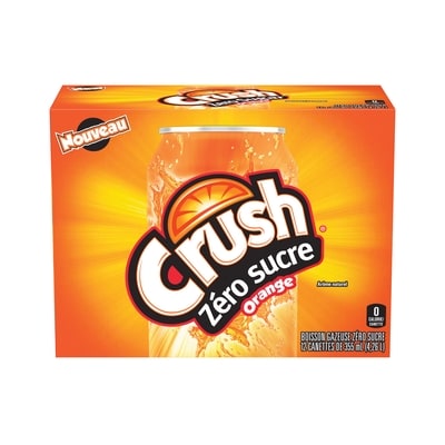 Crush Boissons aromatisées Zero Orange 12x355.0 ml, 0,21 $/100ml