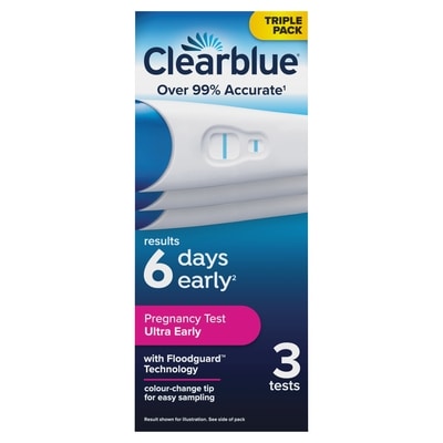 Clearblue Ultra Early Pregnancy Test Kit, Early Detection at Home Pregnancy Test, 3 Tests 3 ea, $7.66/1ea