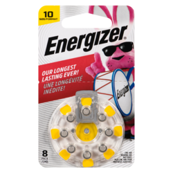 Energizer Zinc Air Hearing Aid Batteries Size 10 8 ea, $0.50/1ea