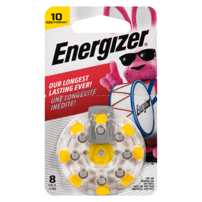 Energizer Zinc Air Hearing Aid Batteries Size 10 8 ea, $0.50/1ea